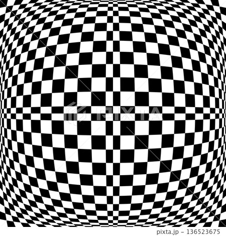 Abstract Black and White Pattern. 3D Illusion. Convex Textured Background. 136523675