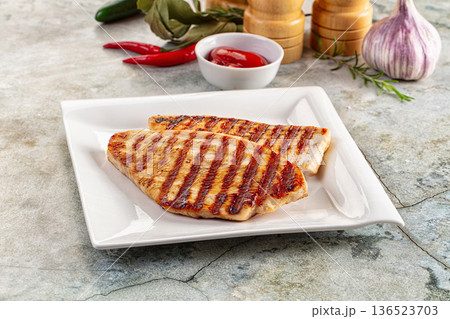 Grilled turkey breast fillet steak Grilled turkey breast fillet steak 136523703