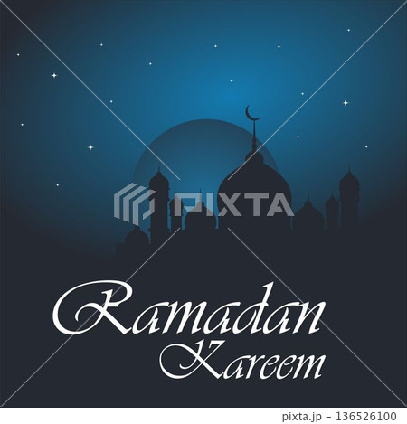 Ramadan Kareem Islamic background template vector Illustration 136526100