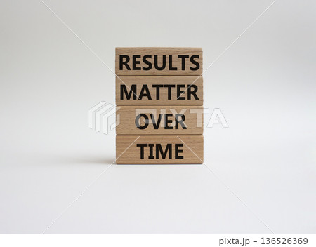 RESULTS symbol. Wooden blocks with words RESULTS MATTER OVER TIME. Beautiful white background. Business and RESULTS concept. Copy space RESULTS symbol. Wooden blocks with words RESULTS MATTER OVER TIME. Beautiful white background. Business and RESULTS concept. Copy space 136526369
