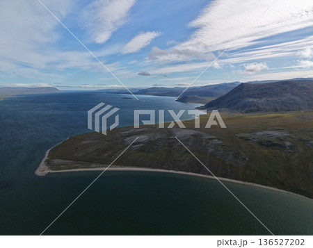 Chukotka Arctic coastline Bering wilderness pristine landscape view landscape 136527202