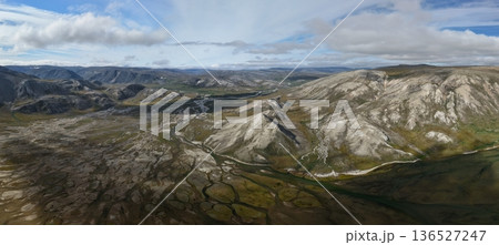 Chukotka Arctic coastline Bering wilderness pristine landscape view landscape Chukotka Arctic coastline Bering wilderness pristine landscape view landscape 136527247