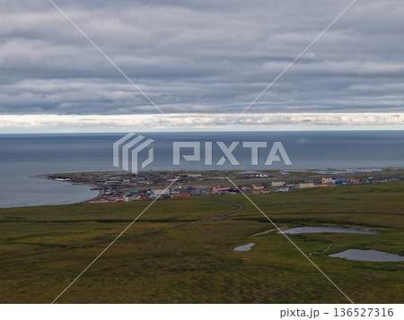 Chukotka Arctic coastline Bering wilderness pristine landscape view landscape 136527316