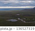 Remote Chukotka Arctic landscape pristine wilderness from above landscape 136527319