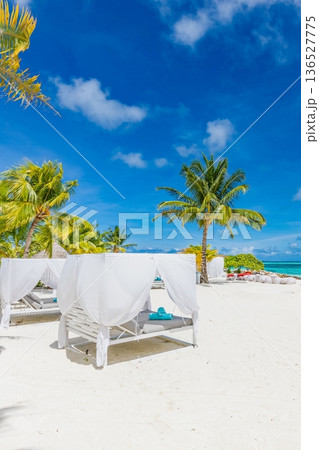 Luxury leisure beach background Maldives tropical island resort summer vacation Luxury leisure beach background Maldives tropical island resort summer vacation 136527775