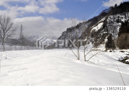 冬の雪景色 冬の雪景色 136529110