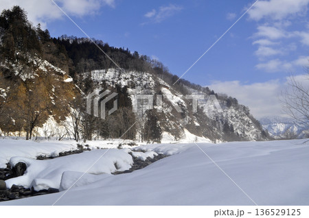 冬の雪景色 136529125