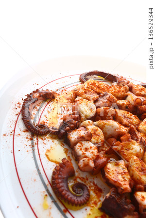 Galician Style Octopus with Paprika and Olive Oil 136529344