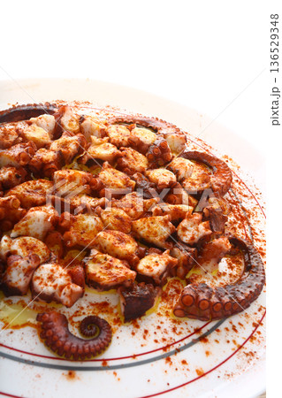 Galician Style Octopus with Paprika and Olive Oil Galician Style Octopus with Paprika and Olive Oil 136529348