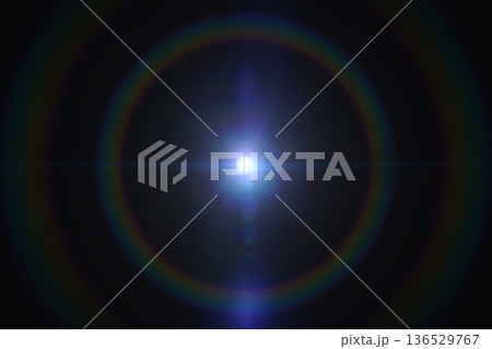 Halo, optical phenomenon. Lens flare. 136529767