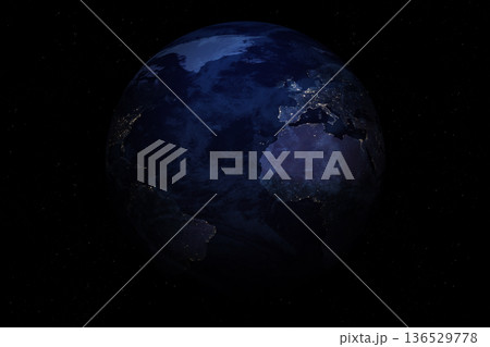 Earth planet. North and South America, Europe, Greenland, Africa. Earth planet. North and South America, Europe, Greenland, Africa. 136529778