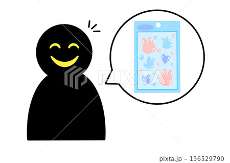 シール詐欺のイラスト 136529790