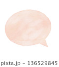 水彩風丸いふきだしのイラスト 136529845