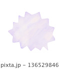 水彩風ギザギザふきだしのイラスト 136529846