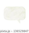 水彩風角丸ふきだしのイラスト 136529847