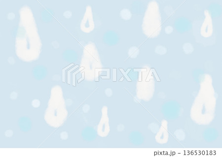 イラスト素材: やさしい和柄の水色抽象柄（雨と雪をイメージ） 136530183