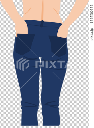 ダイエットに成功した女性のイラスト 136530451