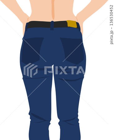 ダイエットに成功した女性のイラスト 136530452