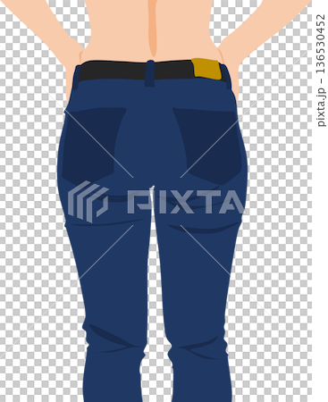 ダイエットに成功した女性のイラスト 136530452