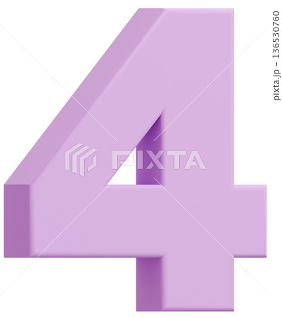 3D素材_数字_4_紫 136530760