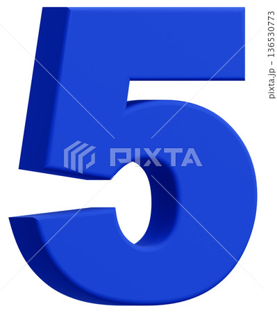 3D素材_数字_5_青 3D素材_数字_5_青 136530773