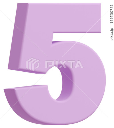 3D素材_数字_5_紫 3D素材_数字_5_紫 136530781