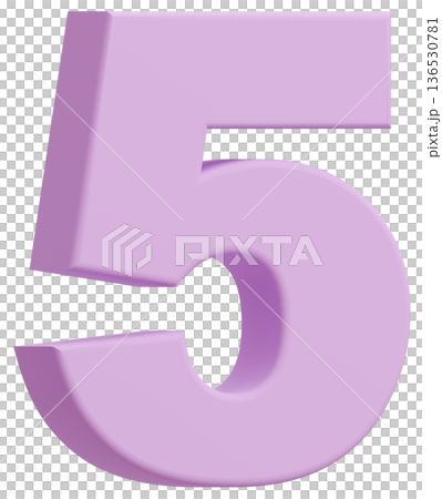 3D素材_数字_5_紫 3D素材_数字_5_紫 136530781
