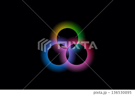 円形の背景素材 136530895