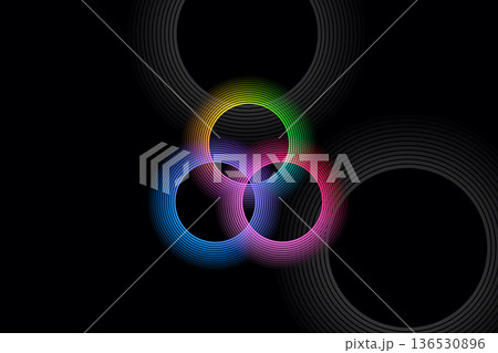 円形の背景素材 136530896