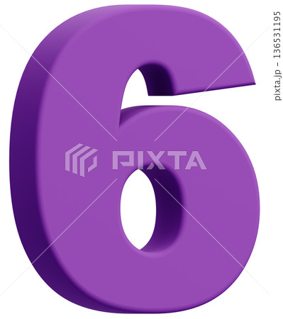 3D素材_数字_6_紫 136531195