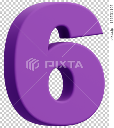 3D素材_数字_6_紫 136531195