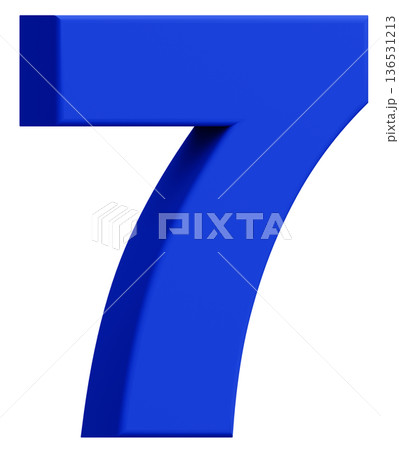 3D素材_数字_7_青 136531213