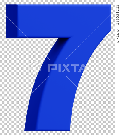3D素材_数字_7_青 136531213