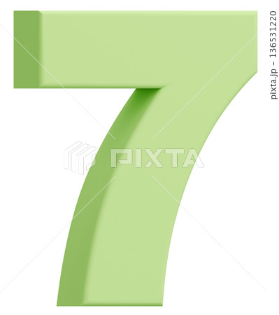 3D素材_数字_7_黄緑 136531220