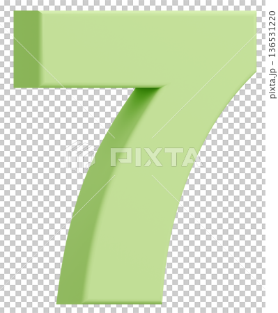3D素材_数字_7_黄緑 136531220