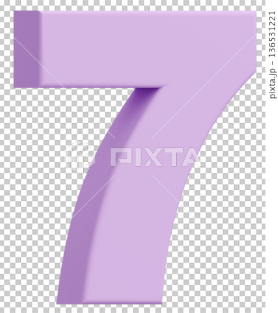 3D material_number_7_purple 136531221