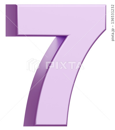 3D素材_数字_7_メタリック_紫 3D素材_数字_7_メタリック_紫 136531232