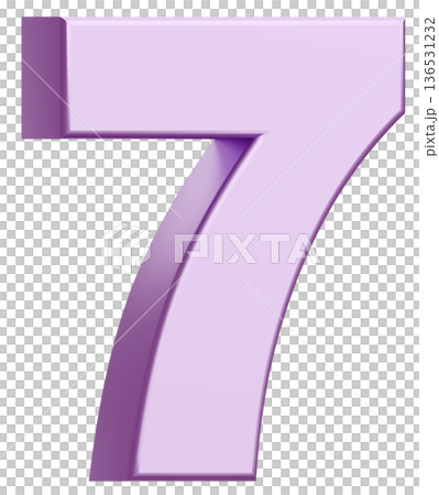 3D素材_数字_7_メタリック_紫 3D素材_数字_7_メタリック_紫 136531232