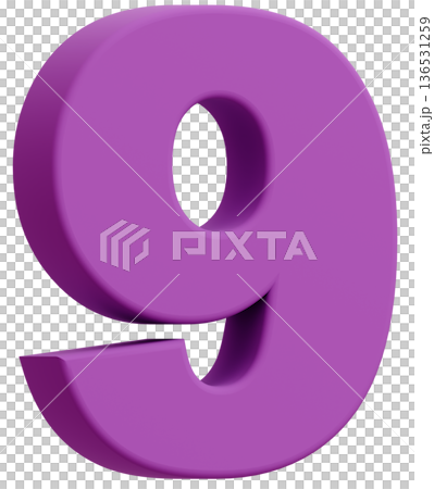 3D素材_数字_9_紫 3D素材_数字_9_紫 136531259
