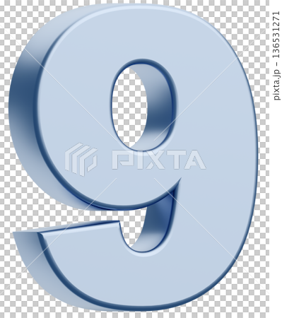 3D material_number_9_metallic_silver 3D material_number_9_metallic_silver 136531271