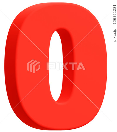 3D素材_数字_0_赤 3D素材_数字_0_赤 136531281