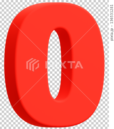 3D素材_数字_0_赤 3D素材_数字_0_赤 136531281
