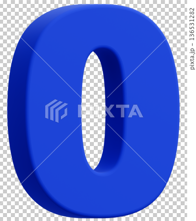 3D素材_数字_0_青 136531282