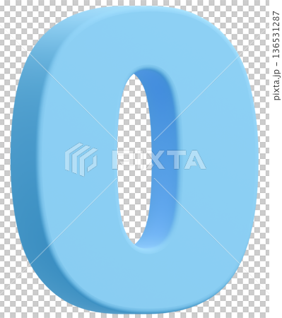 3D素材_数字_0_水色 3D素材_数字_0_水色 136531287