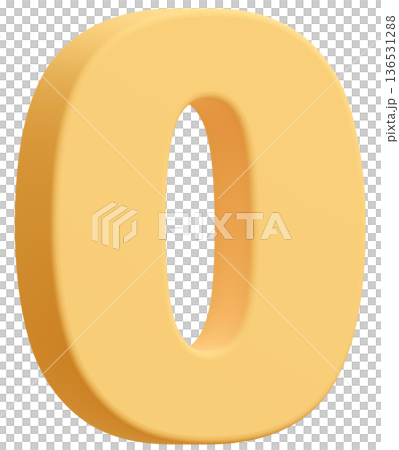 3D素材_数字_0_黄色 3D素材_数字_0_黄色 136531288