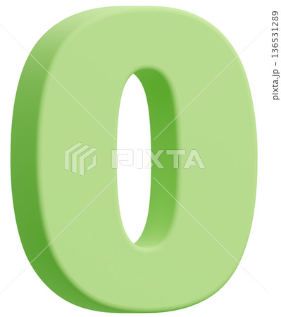 3D素材_数字_0_黄緑 3D素材_数字_0_黄緑 136531289