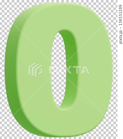 3D素材_数字_0_黄緑 3D素材_数字_0_黄緑 136531289