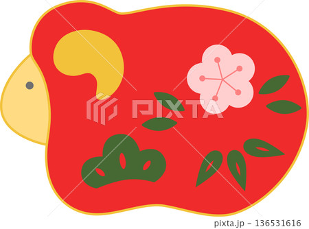 羊の置物イラストアイコン 136531616