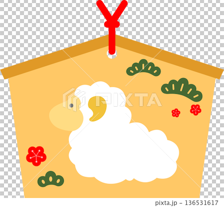 Ema icon with a sheep on it Ema icon with a sheep on it 136531617