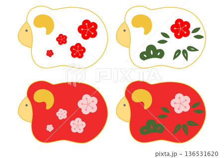 羊の置物イラストアイコンセット 136531620